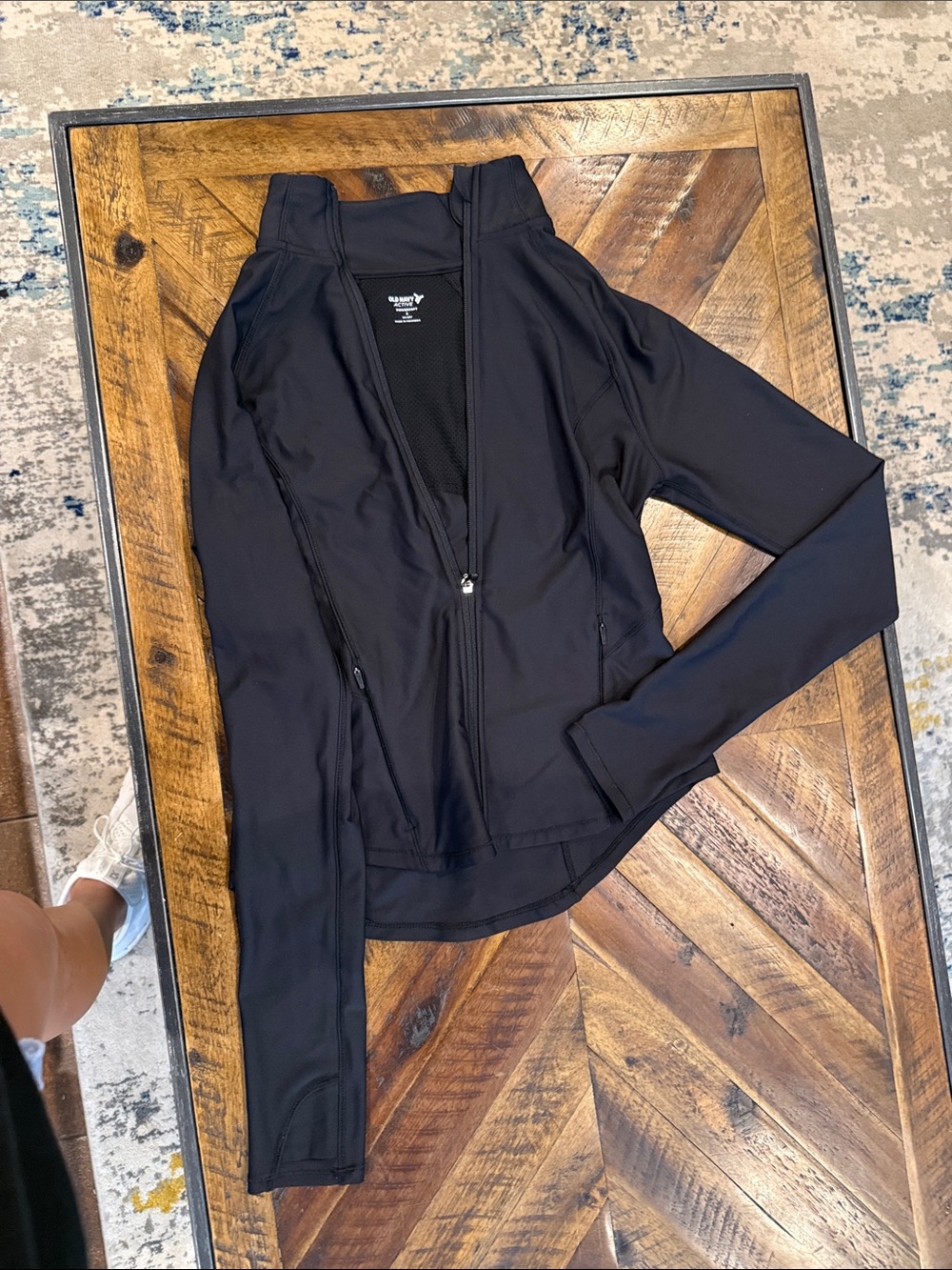 Old Navy Black Women's Athletic Zip Jacket